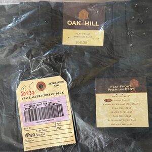 Oak Hill Black Flat Front Premium Dress Pants